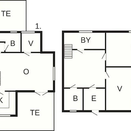 度假居 斯卡恩1号四卧室度假房屋 *